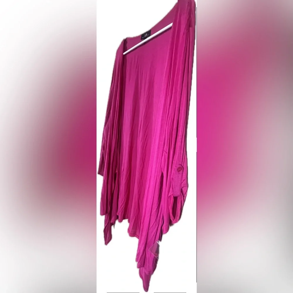 AGB Women's Pink Open Front Cardigan-lightweight. New with tags. Women's size 2X